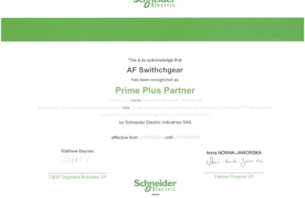 Schneider Electric Prime Plus Partner